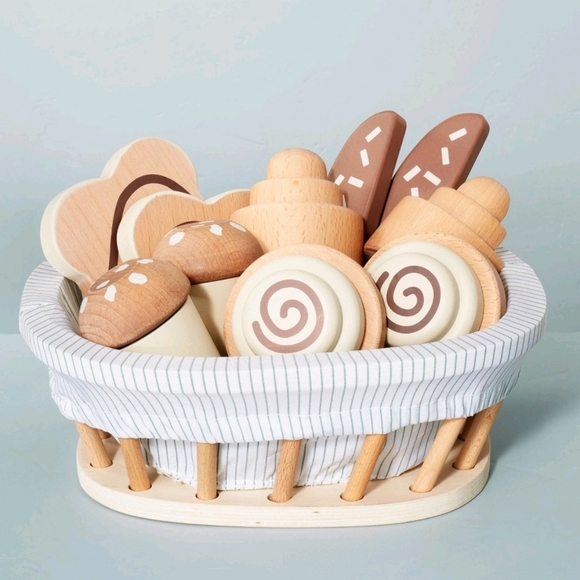 Hearth and Hand with Magnolia Toy Baked Goods Wooden Kids Food Set - Picture 1 of 8